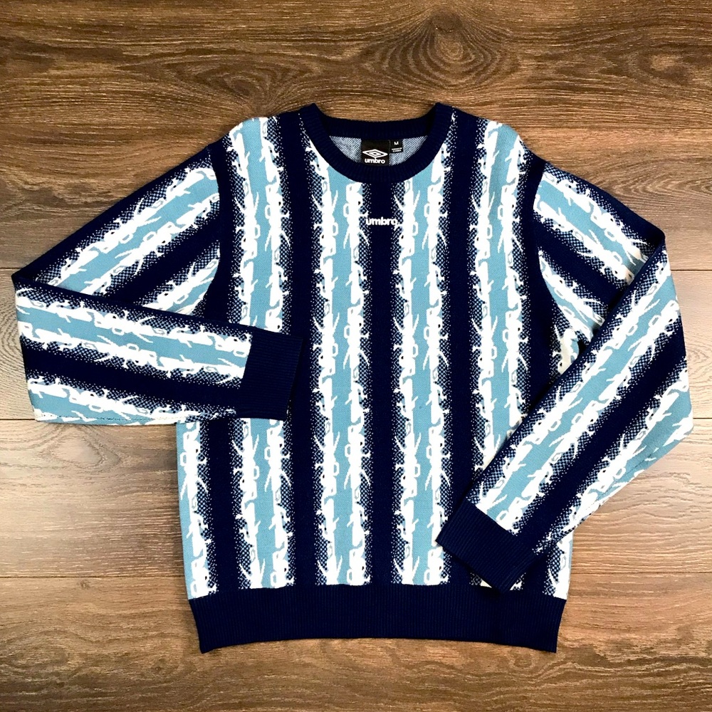 Umbro Men’s #1 Pullover Retro 90’s Style Crewneck Sweater Size Medium